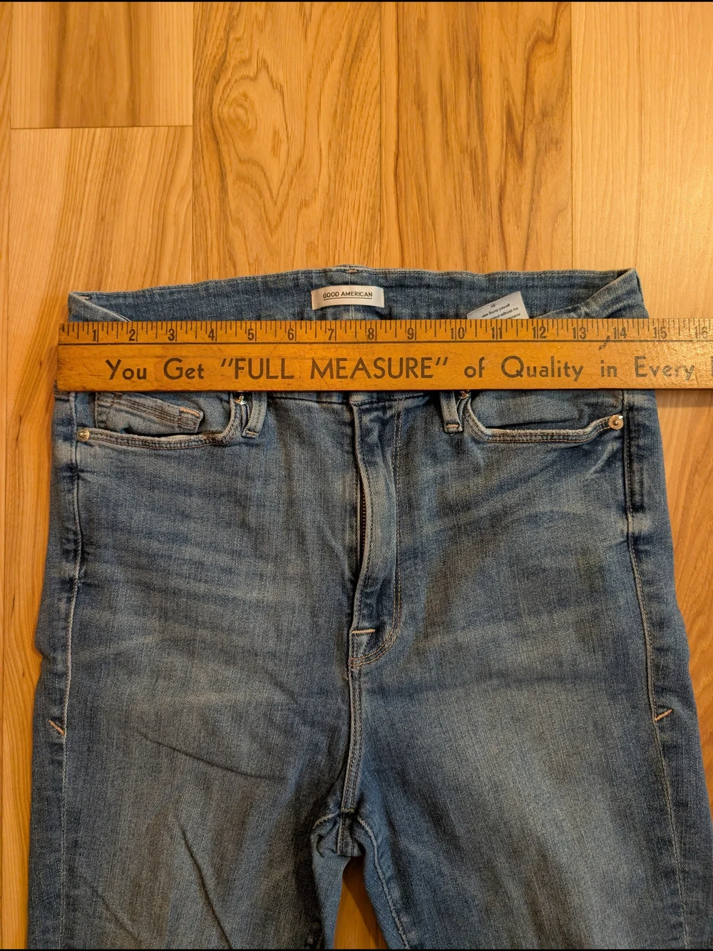 Good American Medium Blue Distressed Skinny Jeans